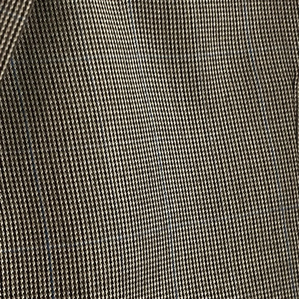 Izod‎ Blazer Mens 44R Tan Gray Glen Plaid Two Button Side Vents Lined Sport Coat
